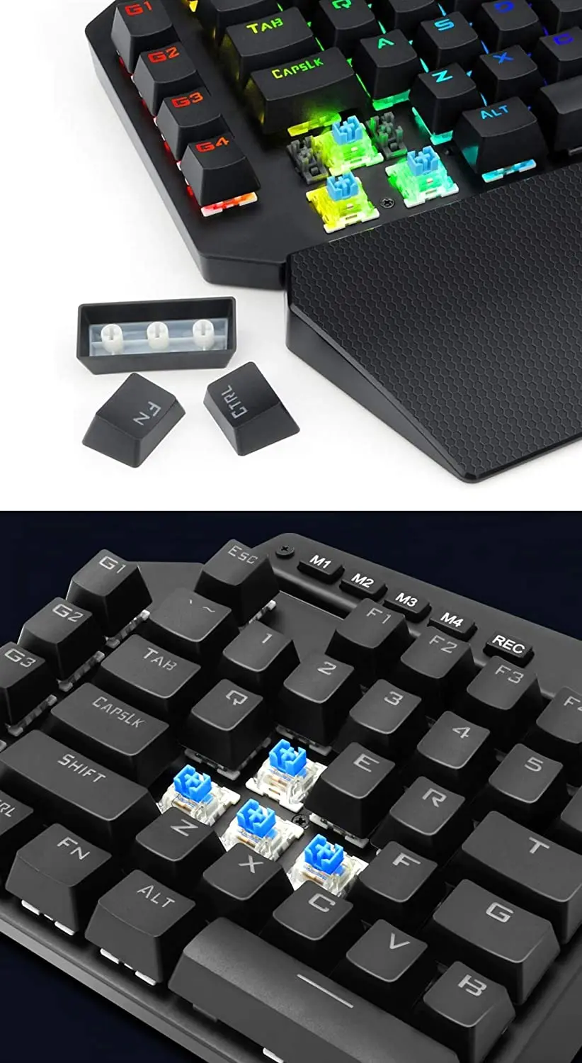 Механическая игровая клавиатура с RGB подсветкой 44 клавишная