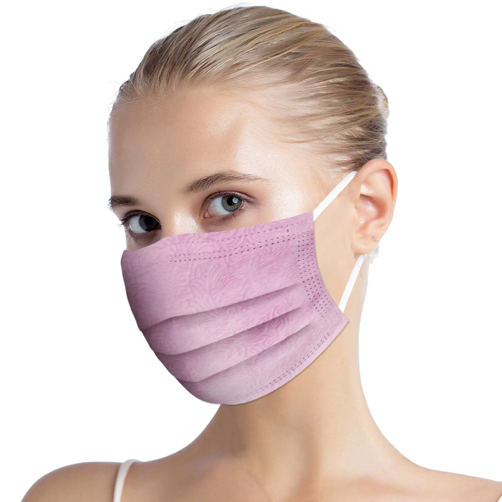 

50pcs Mixed Color Disposable Face Mask for Adult 3-layer Face Mouth Masks Breathable Anti-dust Fashion Colorful Mask mondkapjes