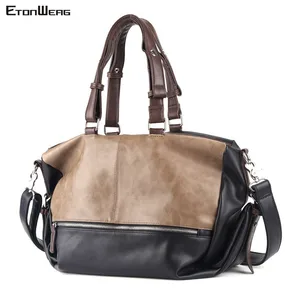Casual Ladies hand bags Vintage PU Leather Messenger Bag male Large capacity saddle Shoulder Bag women Leisure Travel Tote 2022