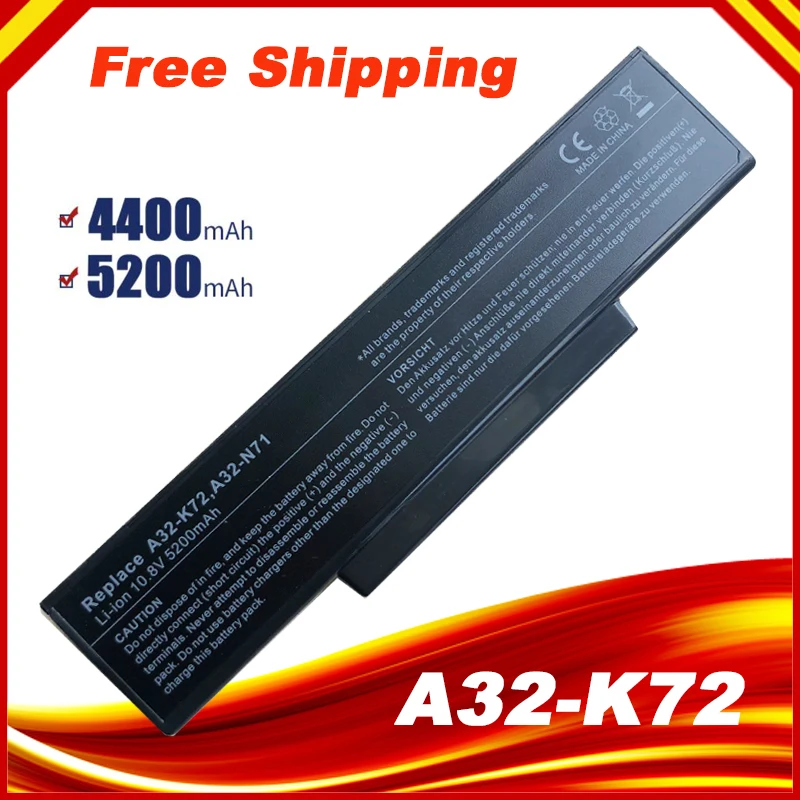 Аккумулятор для ноутбука ASUS X72D X72F X72J X72JK X72JR X72JT X72VN X73 ноутбук 70 NZYB1000Z|laptop battery|battery for