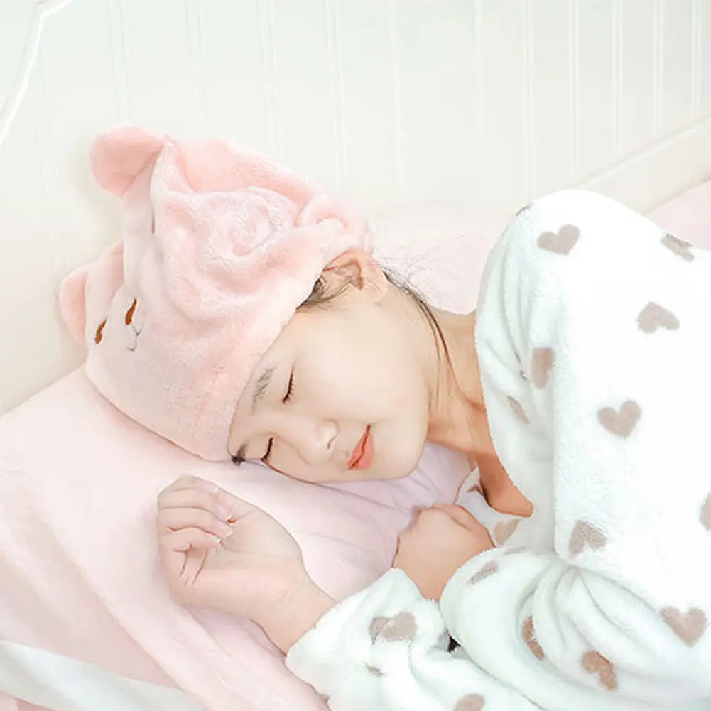 Мультяшный тюрбан для волос искусственное полотенце головная повязка крышка