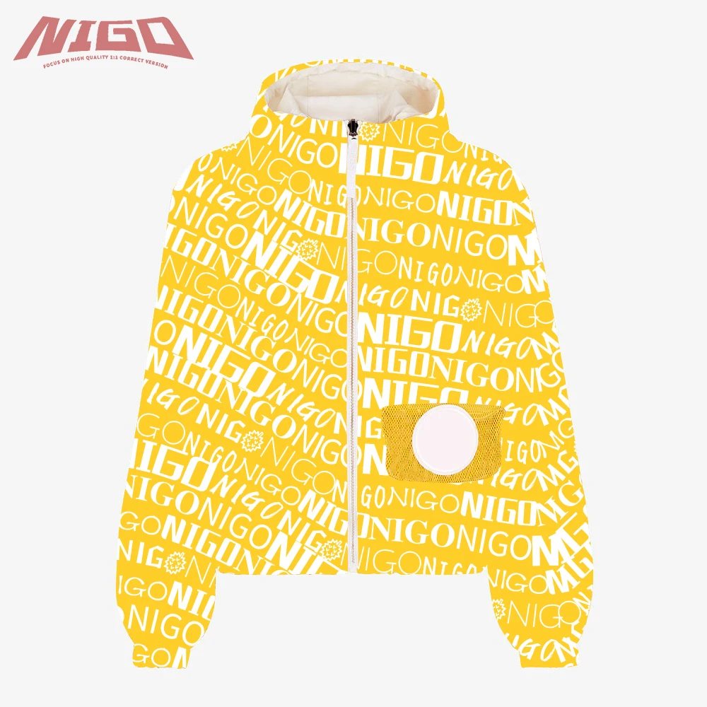 

NIGO 21ss ветровка Белая нейлоновая куртка # nigo32312