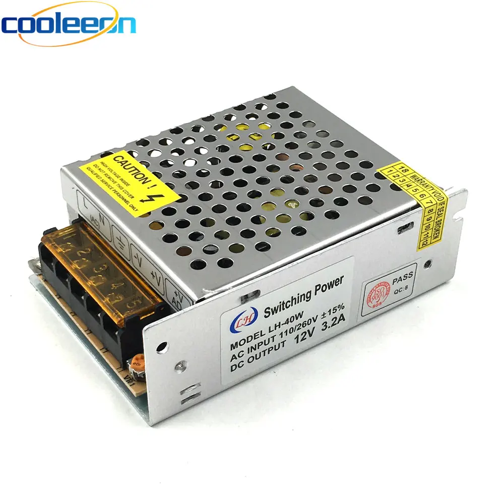 12V 3.2A переключение Питание 30 Вт 36 40 Светодиодный DriverTransformer AC к DC импульсный