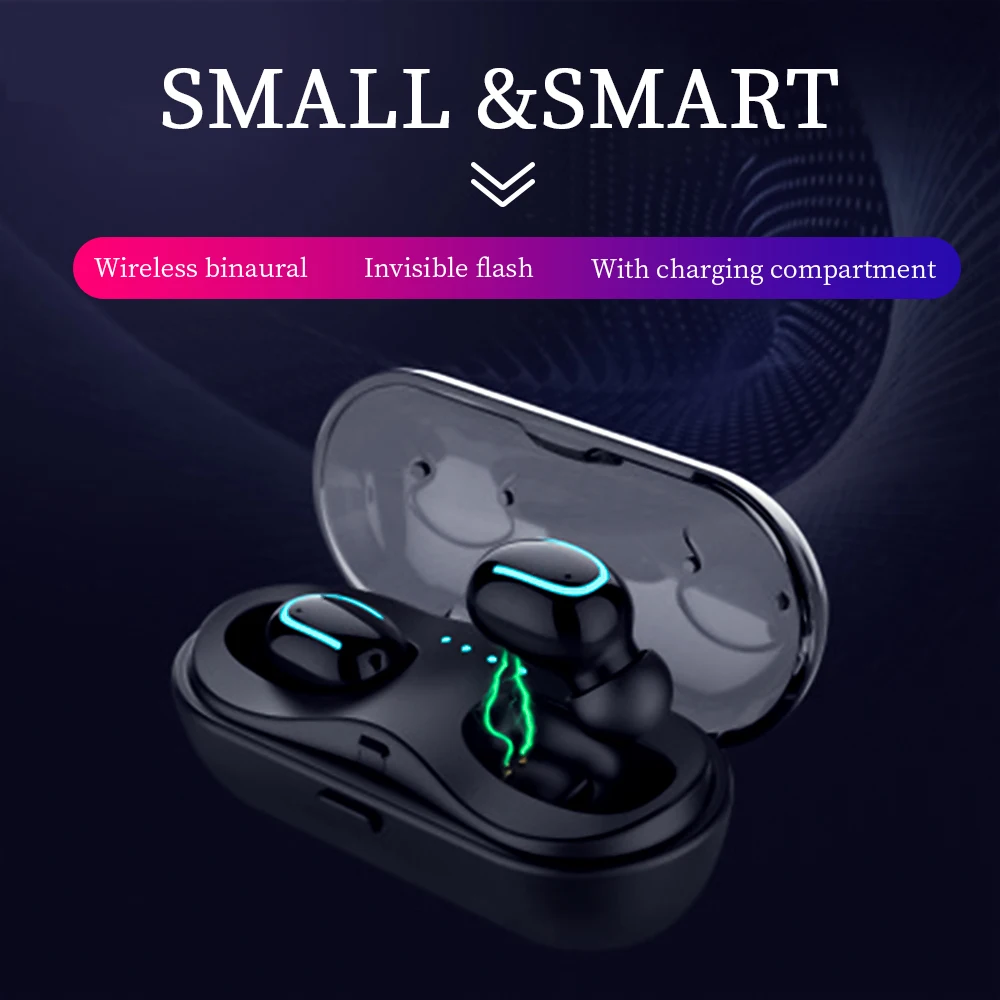 

Q13S TWS Bluetooth headset Mini Twins Wireless Stereo headset In-Ear earphone Charge Box with Microphone Smartphone