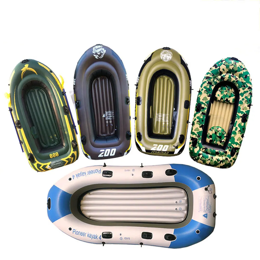 

2-4 People Outdoor Water Inflatable Boat PVC Inflatable Canoeing Boat Dinghy Kayaking Fishing Rowing Boat for Drifting Surfing