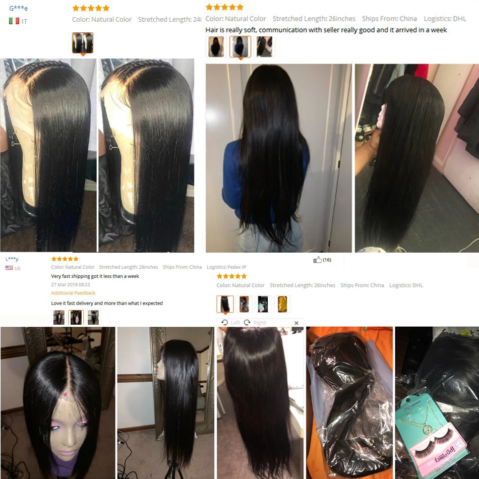 

HD Transparent Lace Wigs Straight Human Hair 5x5 Lace Closure Wig Pre PLucked 28inch 30inch 250% Closure Wig Natural Hairline