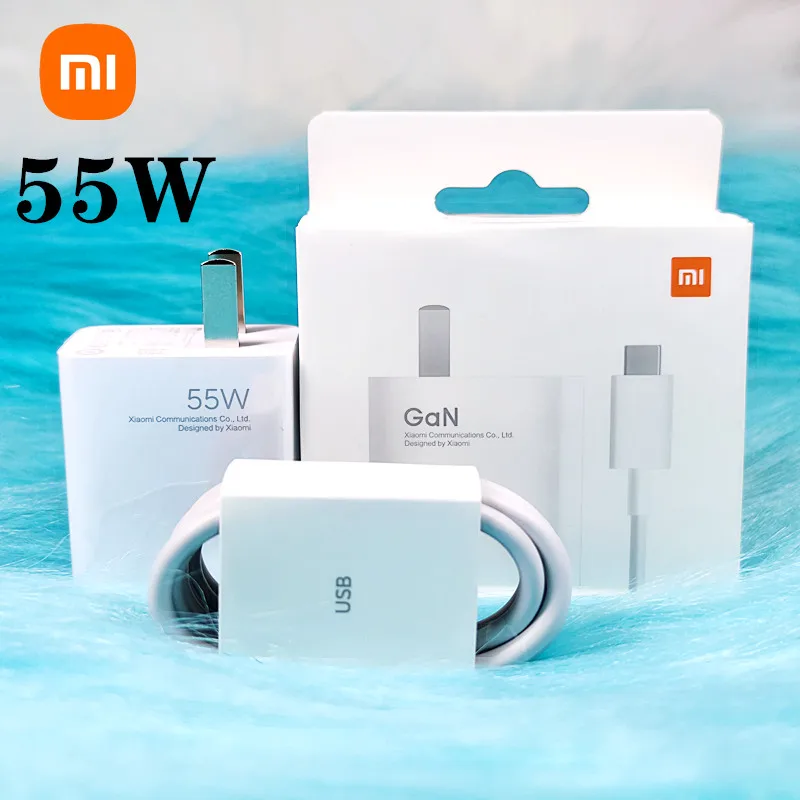 

New Original Xiaomi Charger 55W GaN Fast Charge 1M 6A Type C cable For Xiaomi 11 /10 / 10 Lite redmi note 9 pro 10 K40 30 pro