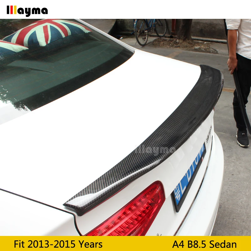 CA Стиль углеродного волокна задний спойлер на багажник для Audi A4 B8.5 седан 2013 2014 2015