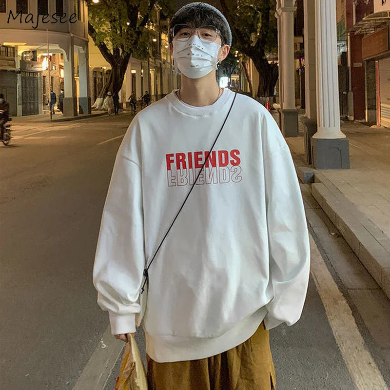 

No Hat Hoodies Unisex Students Men Letter Oversize Couple Classic All-match Trendy Males Large Size Sweatshirts M-3XL Casual Hot