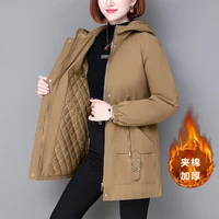 winter cotton coat 2021 fashion hooded parka womens warm thicken long jacket plus size 4xl casual solid female parka outwear