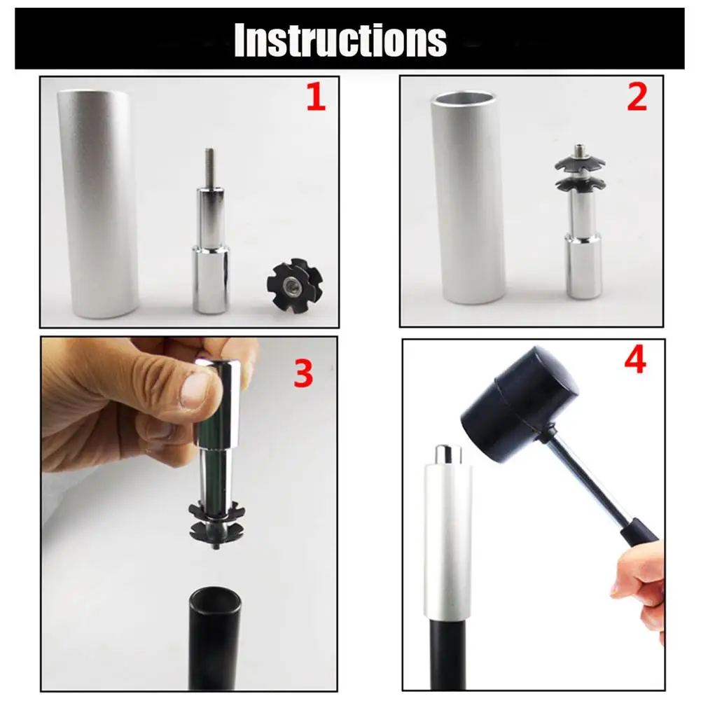 Bicycle Fork Headset Installer Star Nut Setting Installing Tool Setter Kit MTB Road Bike Repair Aluminium Alloy | Спорт и