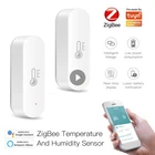 Датчик температуры и влажности Tuya ZigBee, Wi-Fi термометр для умного дома, с поддержкой Alexa и Google Assistant