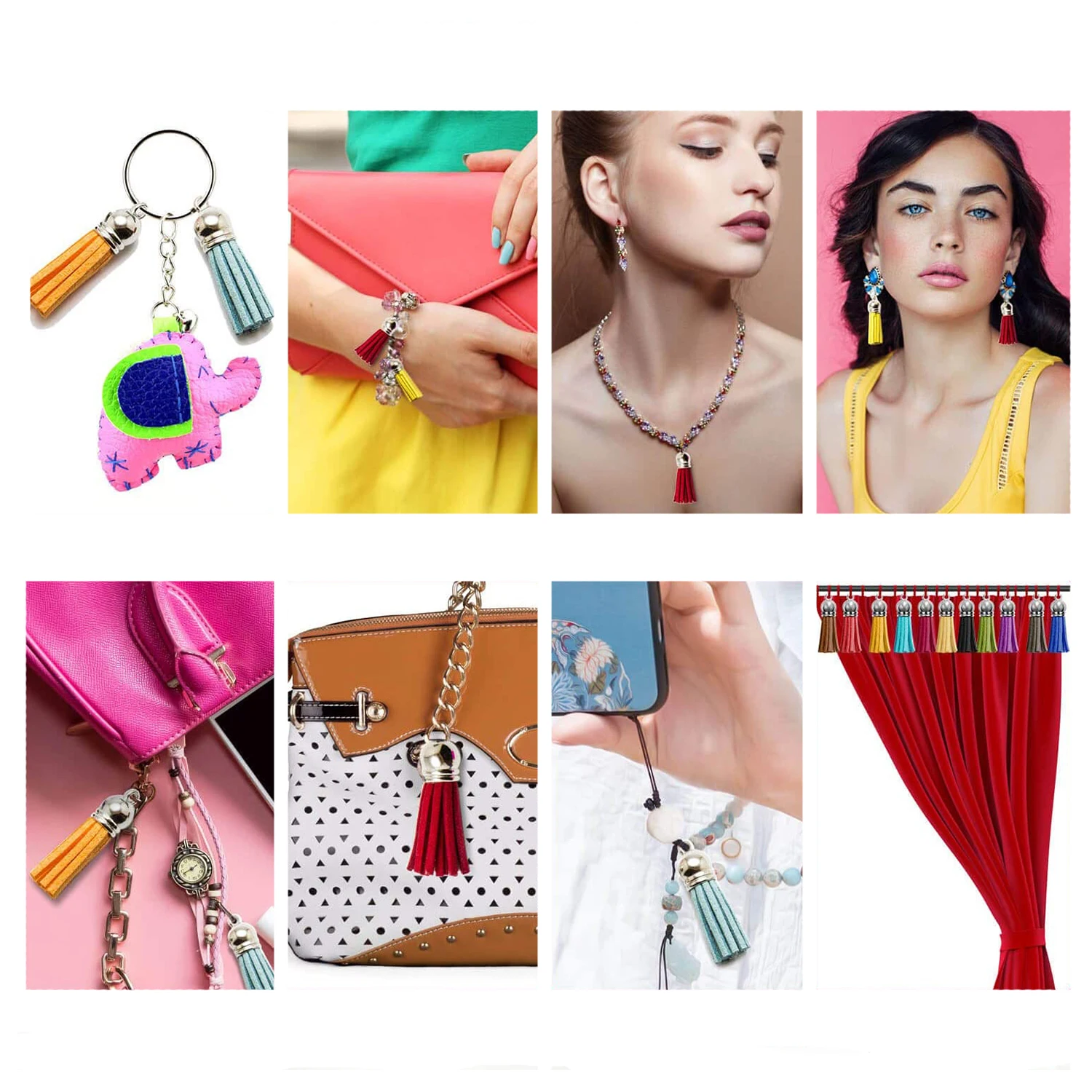 30pcs 38mm Leather Tassel For Keychain Cellphone Straps Purl Macrame For DIY Jewelry Making DIY Pendant Jewelry Findings