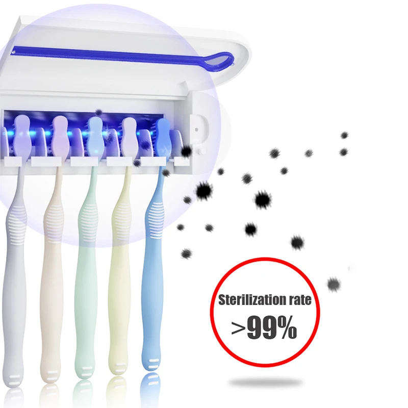 uv disinfection antibacteria toothbrush holder automatic toothpaste dispenser sterilizer health home bathroom accessories set free global shipping