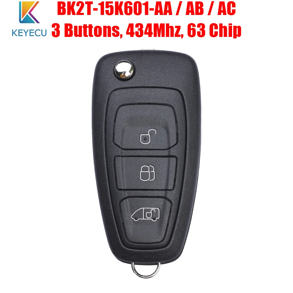 Keyecu BK2T-15K601-AA / BK2T-15K601-AB BK2T-15K601-AC OEM для Ford Transit Custom 2014 2015 2016 дистанционный ключ-брелок