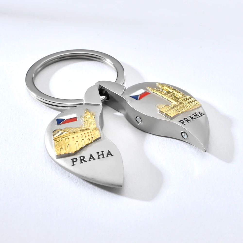 Vicney, романтичный брелок Praha, высокое качество, в форме сердца, брелок для влюбленных, Praha, путешествия, сувенир для мальчика, друга, подарок, брелок