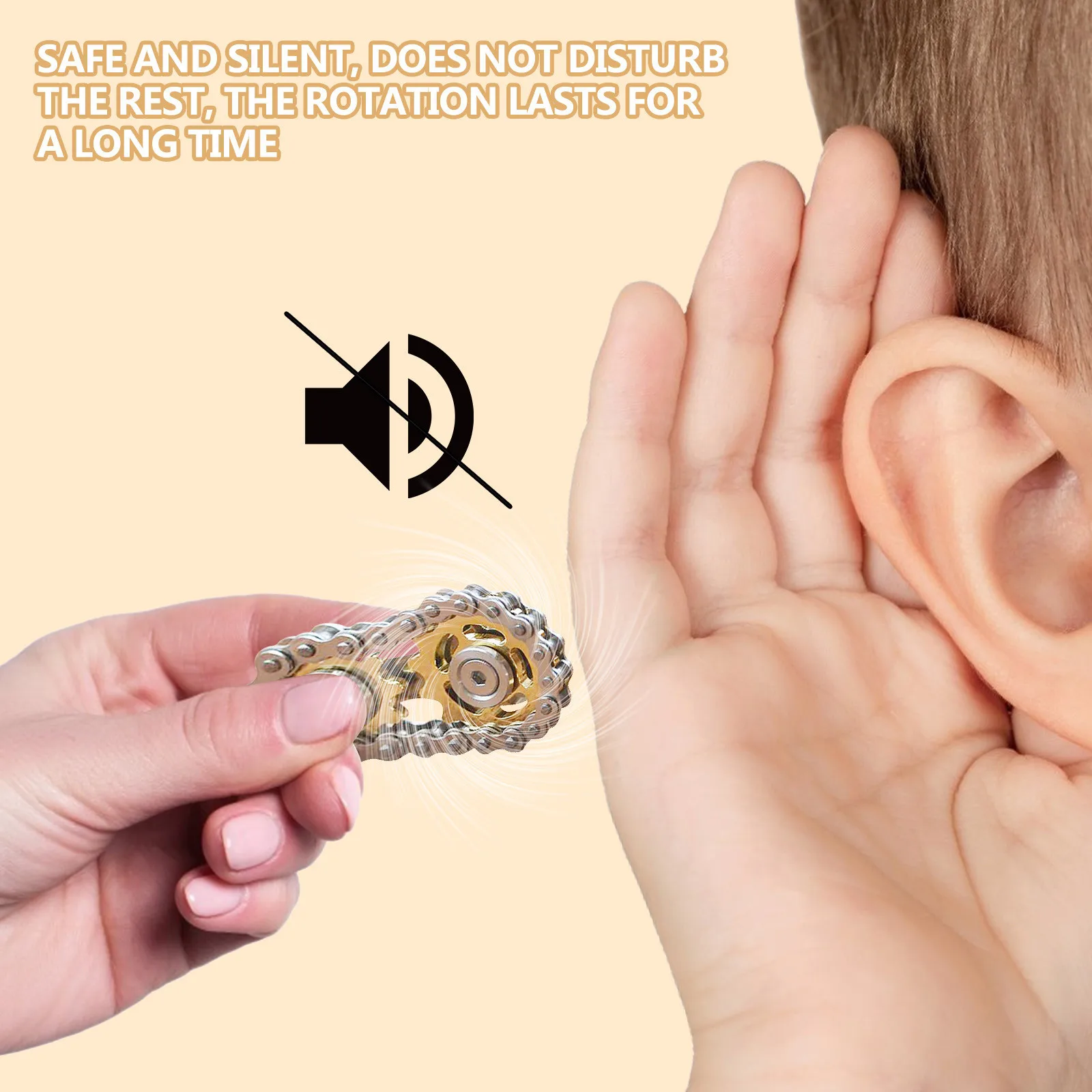 

Stainless Steel Sprockets Flywheel Fingertip Gyro Sprockets Chains EDC Metal Toy Gear Gyro Drop Ship Sproket Roadbike Spinner