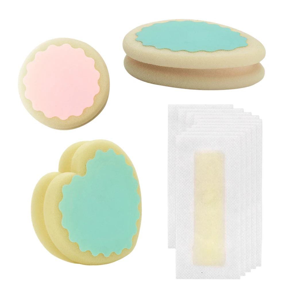 

10pcs Hair Removal Wax Strips Face Underarms Bikini+3pcs Depilatory Sponge