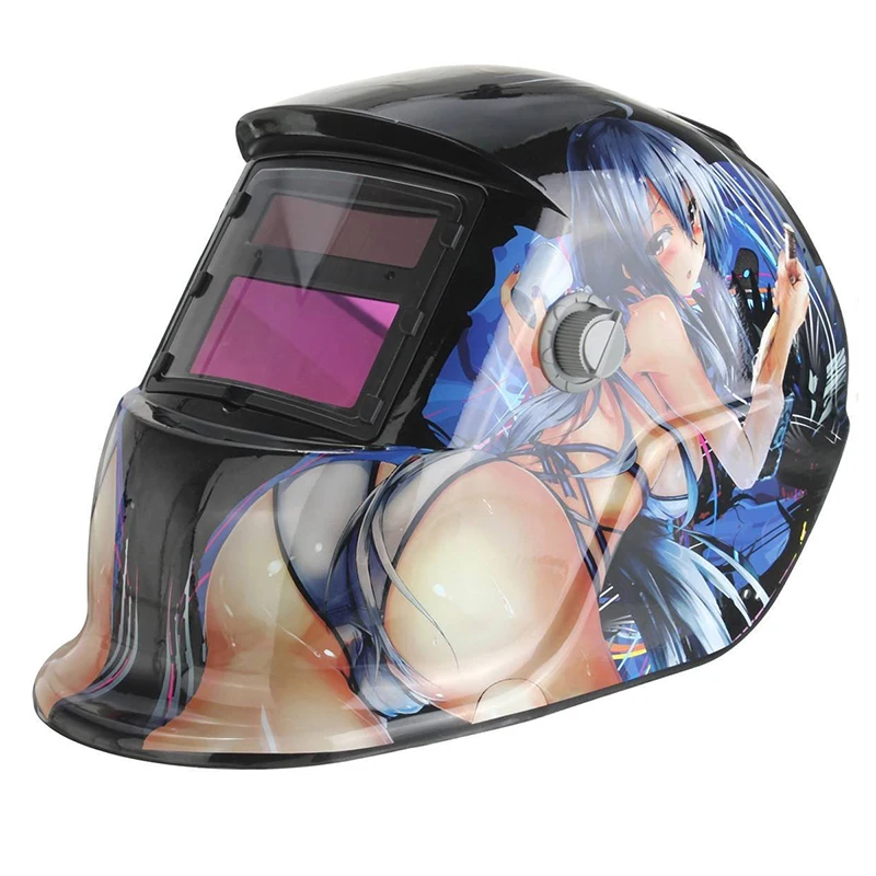 Welding Mask Hood Solar Automatic Helmet (Solar Power for Recharge) Face Protection (Beautiful Girl) | Инструменты