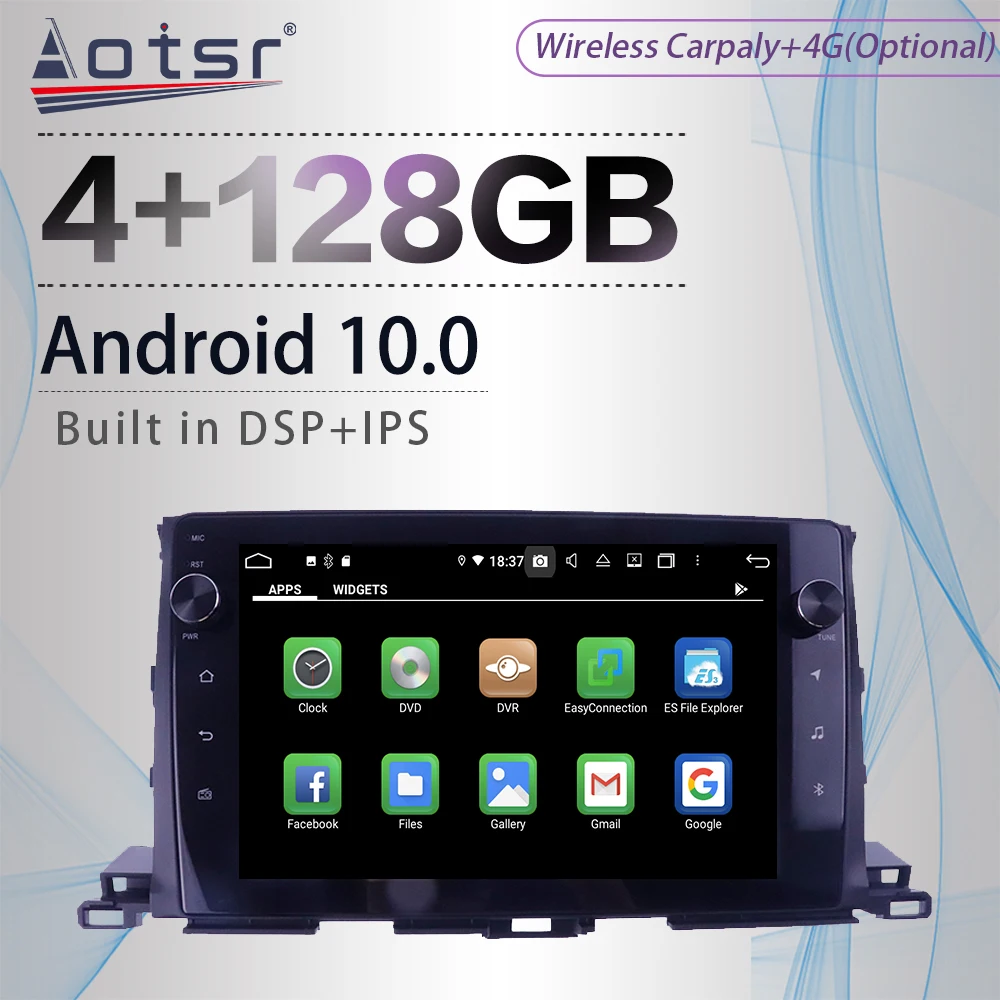 

4+128GB For Toyota Highlander 2015 2016-2018 Android Radio Tape Recorder Car Multimedia Player Stereo Head Unit GPS Navi No 2din