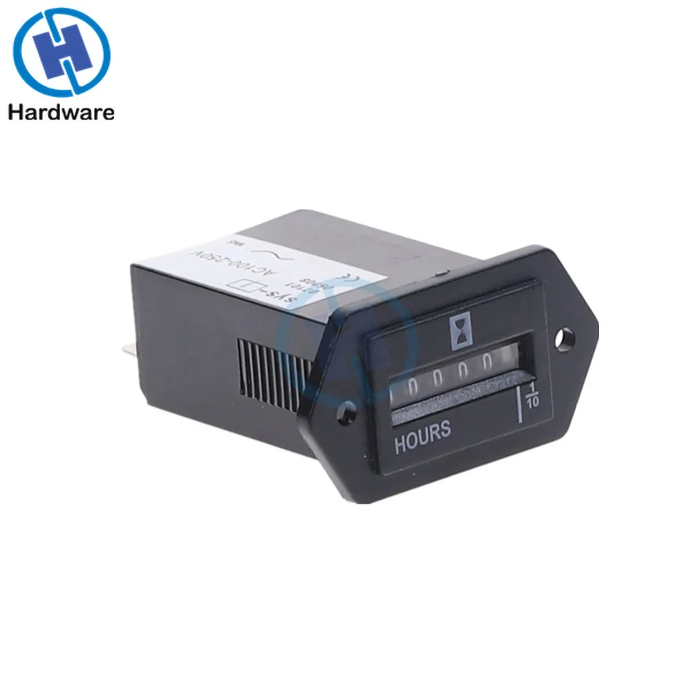 AC100 250V 6 цифр счетчик моточасов полный Герметичный кварцевые Таймер Счетчик SYS 1 0 H
