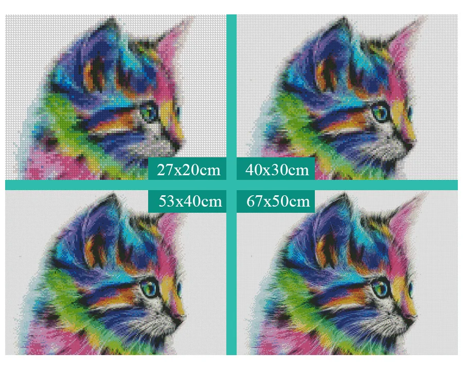 5D алмазная живопись сделай сам вышивка крестиком красочная кошка 3D набор для