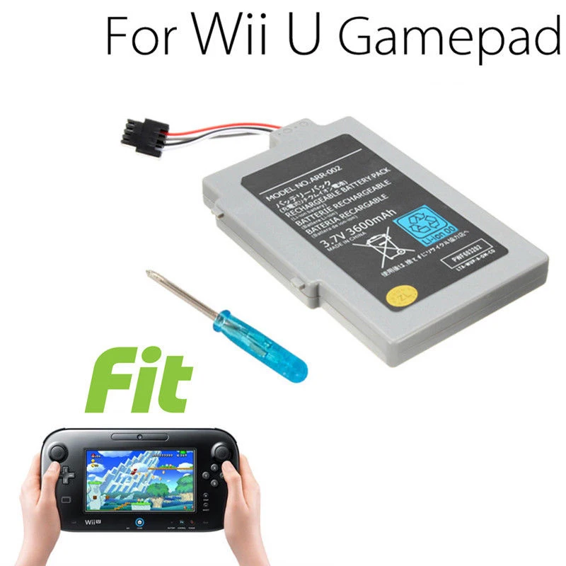 Литий-ионный аккумулятор 100% 3600 мАч для игровой консоли Nintendo Wii U перезаряжаемая