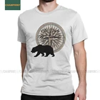 Мужские футболки с надписью His Dark, футболки Lyra Iorek с изображением медведя белаквы, алотиометра, футболки с коротким рукавом, Подарочные топы из чистого хлопка
