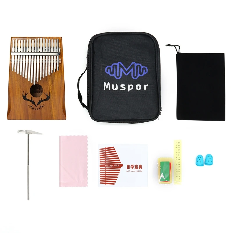 

Kalimba 17 Keys Acacia Thumb Piano Mbira with Protection Bag Tuning Hammer Portable Finger Piano for Beginners