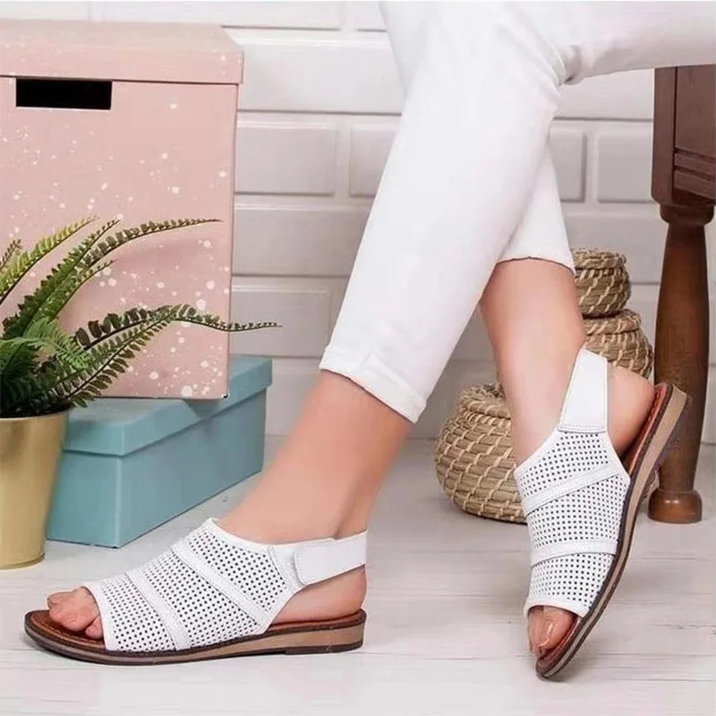 Женские сандалии пляжные на плоской подошве Коллекция 2020 года Летние женские