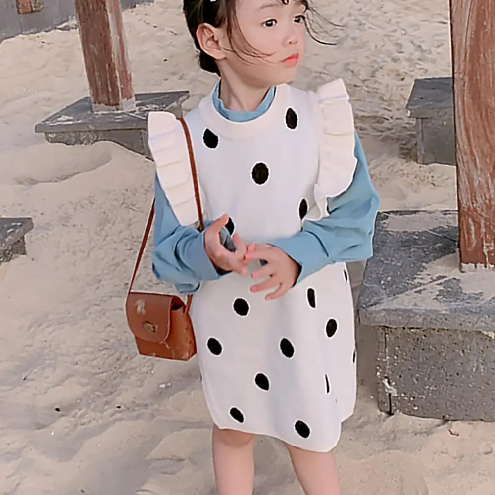 2019 г. Платье для маленьких девочек От 1 до 7 лет Осенняя трикотажная одежда