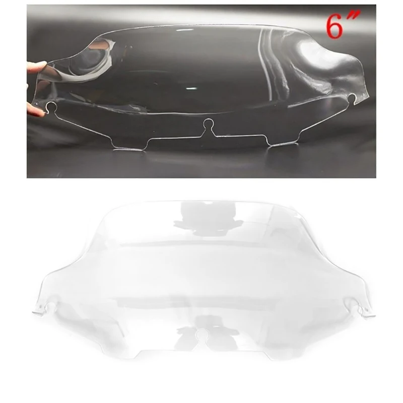 

6Inch Motorcycle Windshield Windscreen for 1996-2013 FLHT FLHTC FLHX Touring Wind Deflectors Accessories