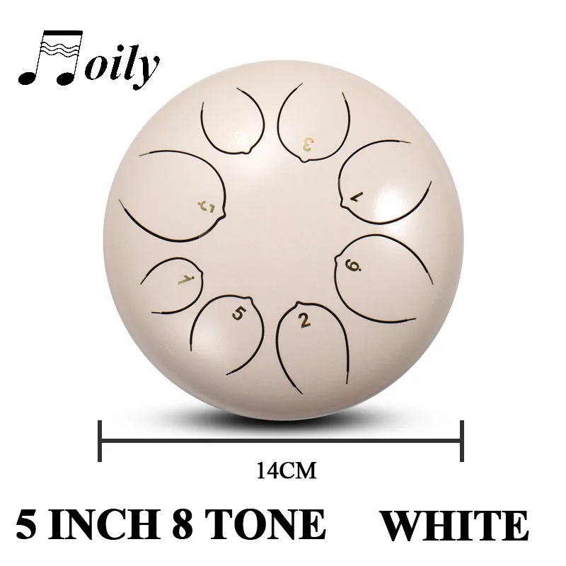 High Quality 5.5 Inch Tongue Drum 8-Tone Steel Drums C Key Hand Pan with Stick Carry Bag Percussion Instrument | Спорт и развлечения