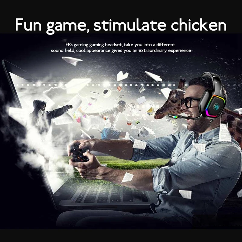 

Wired Gaming Headphones Deep Bass Stereo Gamer Headset with Mic for PS4 New PC Laptop Gamer