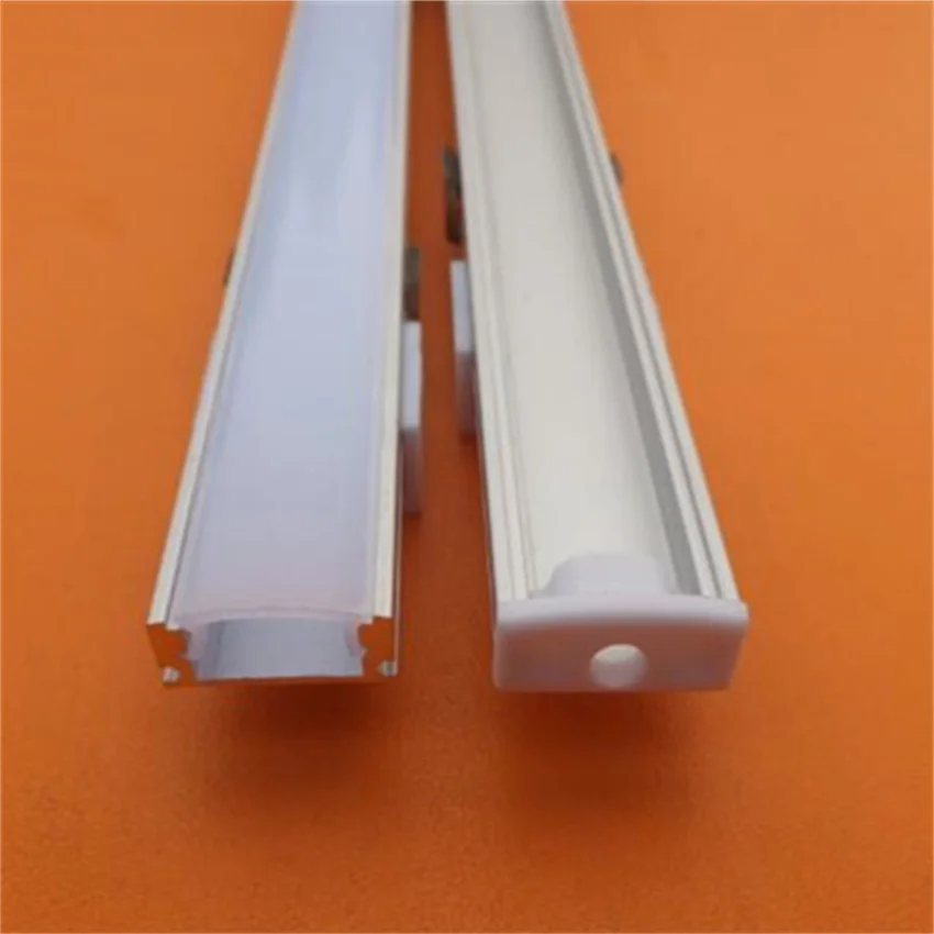 

Free Shipping slim size aluminum profile with milky or transparent cover and end caps and clips for LED strips light decoration