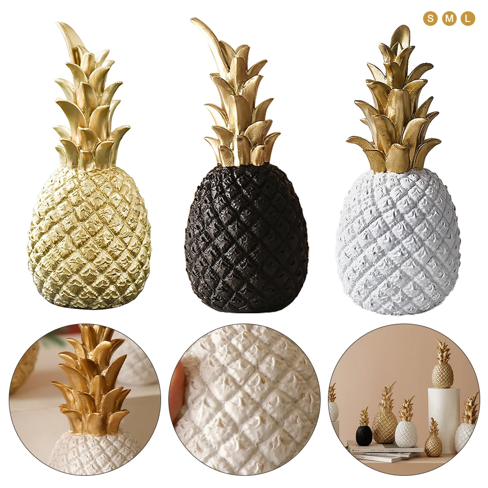 Роскошные Керамика ананас Nordic фрукты Форма золотое украшение в виде ананаса дома
