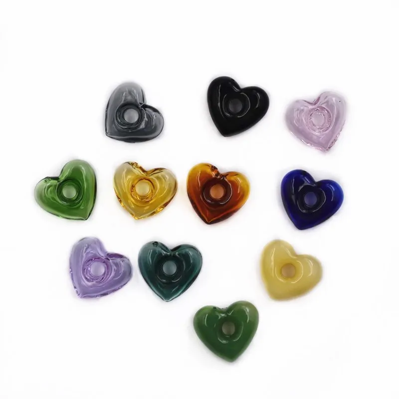 1X Heart Diffuser Perfume Refillable Handmade Essential Oil Aromatherapy Bottle Pendant Jewelry Indicates Lucky Glass Pendant (art.: 3920ba801eb44) - 3920ba801eb44