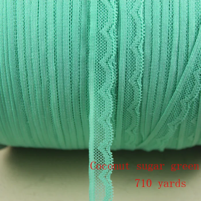 coconut green 10Y 10 ярдов/партия 14 мм эластичное тянущееся кружево обруч/одежды/одежда кружевные аксессуары свадебное украшение из ткани кружевная ткань с широкой отделкой - Цвет: coconut green 10Y