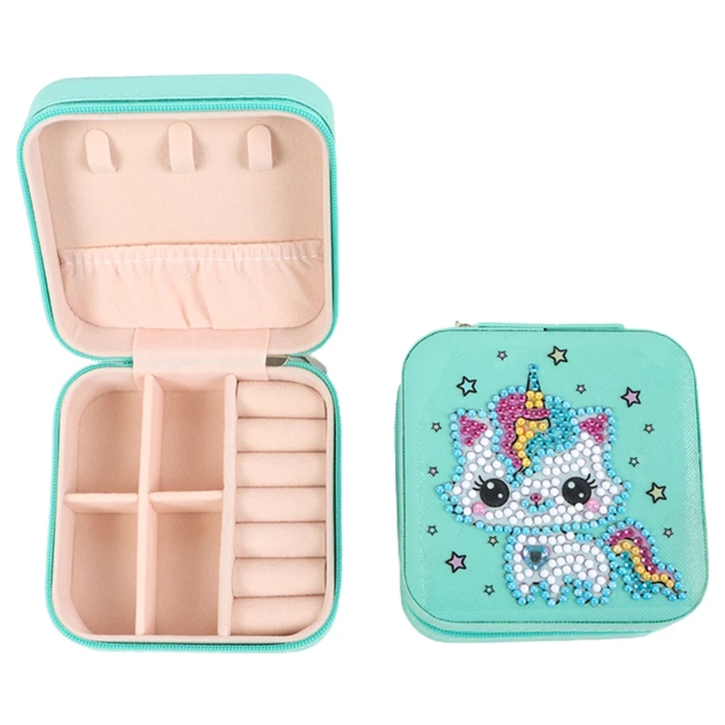 

Jewelry Storage Box for Necklace Rings Beads Jewelry Display Diamond Resin Paint