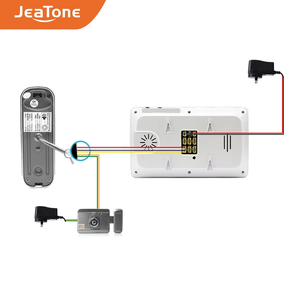 JeaTone 7 дюймовый TFT сенсорный ключ 1200TVL камера видеодомофон дверной звонок Домашняя
