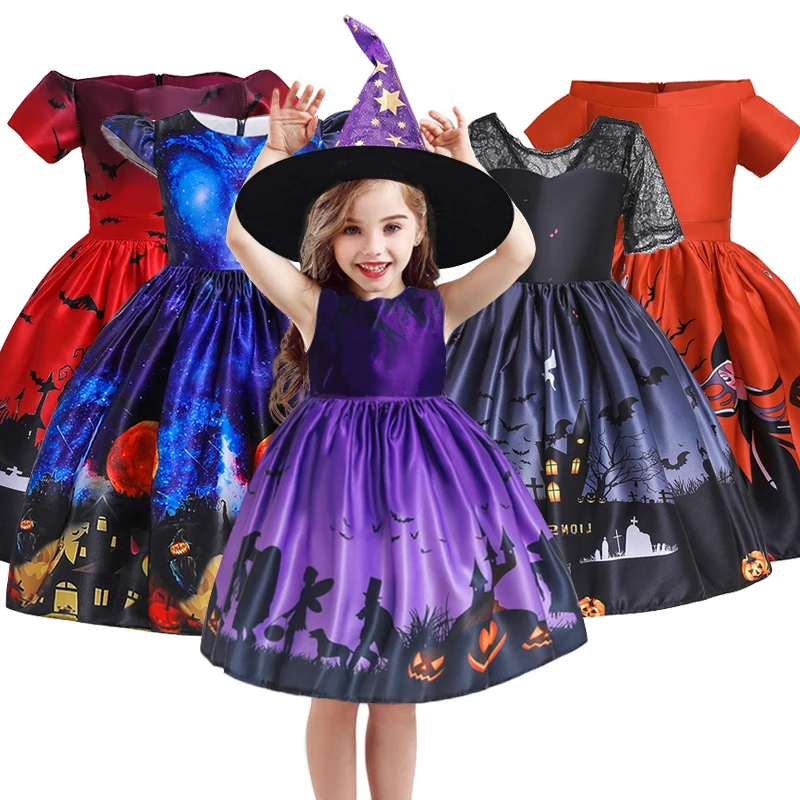 Новинка 2021 для маленьких девочек Платье косплея со шляпой Детский костюм на