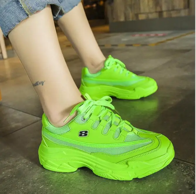 Женские кроссовки в стиле Харадзюку теннисные на массивной платформе