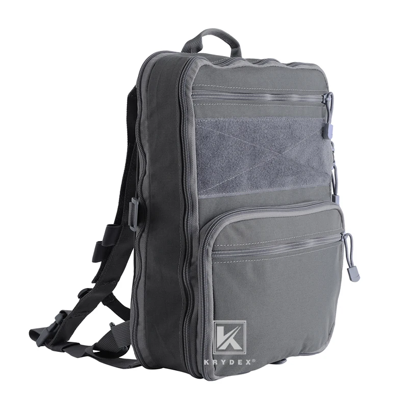 

KRYDEX Expandable Assaulter Hydration Pack TFG D3 HS Style Tactical MOLLE / Strap Flatpack Backpack Wolf Gray