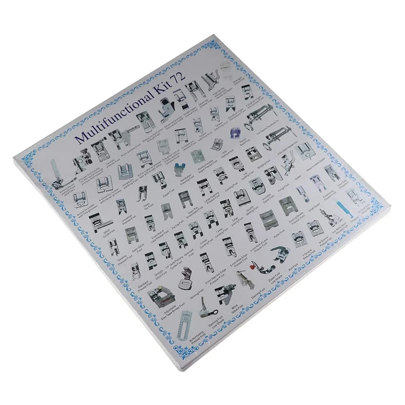 

72Pcs Domestic Sewing Machine Presser Feet Set for Brother, Babylock, Singer, Janome, Elna, Toyota, New Home, Simplicity