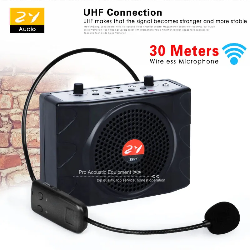 Усилитель голоса Мегафон усилитель микрофона миниатюрный портативный динамик с