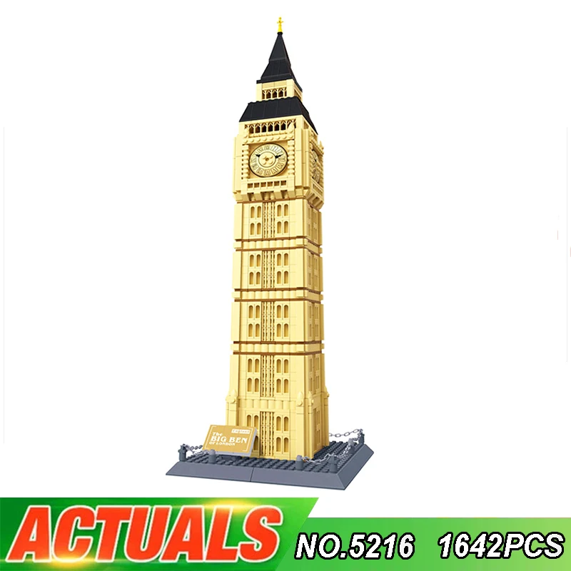 

Строительные блоки Wange, 5216 шт., Лондон, Биг-Бен, мир, строительные блоки, креативная архитектура, подарки, игрушки для детей
