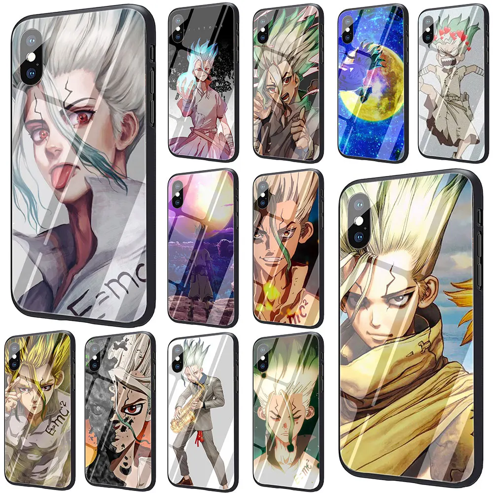 Чехол для телефона из закаленного стекла с аниме Dr. Stone Senku Ishigami iPhone SE 2020 11 Pro 6 6S Plus 7