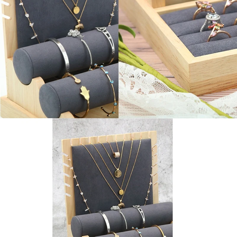 

3 in 1 Display Stand, Jewelry Organizer Jewelry Display Rack, Jewelry Holder for Necklaces Bracelet Earring Ring Storage