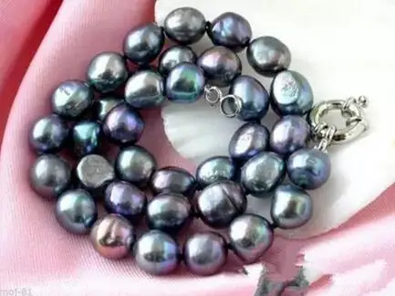 

Огромное натуральное ожерелье из черного барочного жемчуга 10-11 ММ ЮЖНОГО МОРЯ