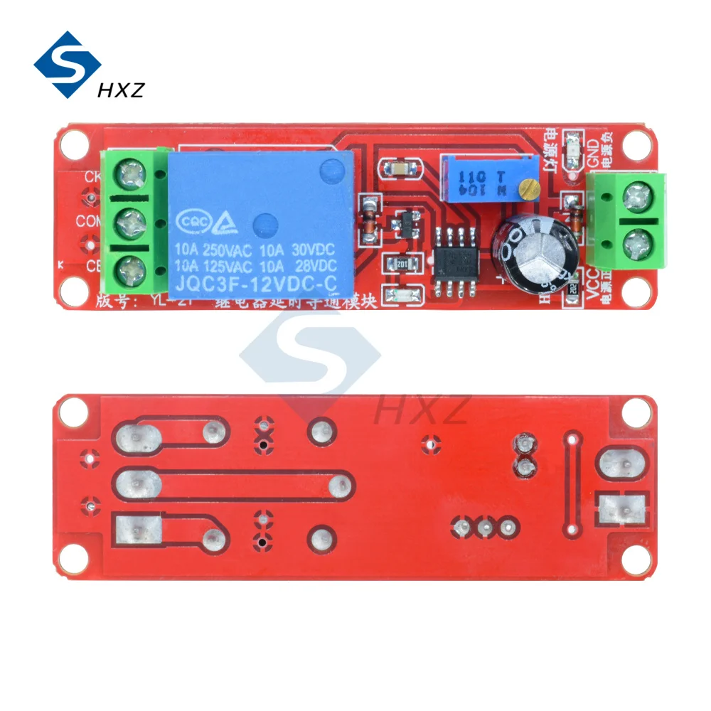 

NE555 DK555 DC12 V Timer Switch Adjustable Disconnect Module Time delay relay Module DC 12V Delay relay shield 0~10S